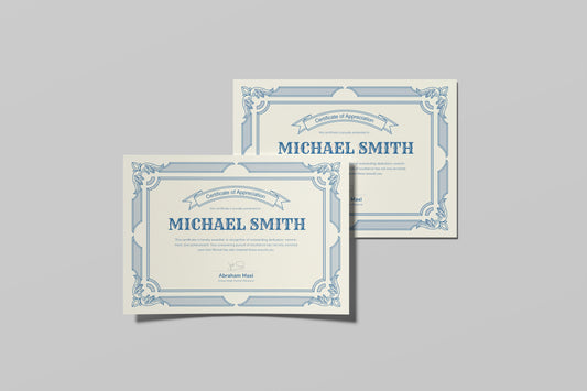 Prop Certificate Of Appreciation Dedication Diploma 29.7x21cm