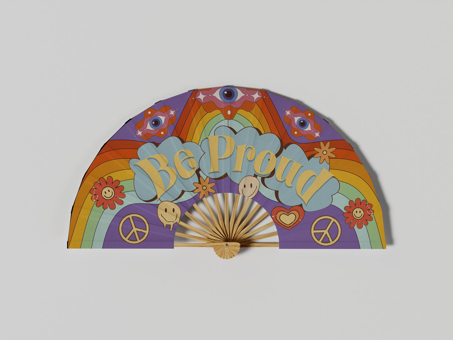 Prop Hand Fan Pride Be Proud 65x35cm