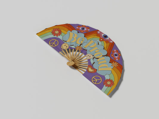 Prop Hand Fan Pride Be Proud 65x35cm