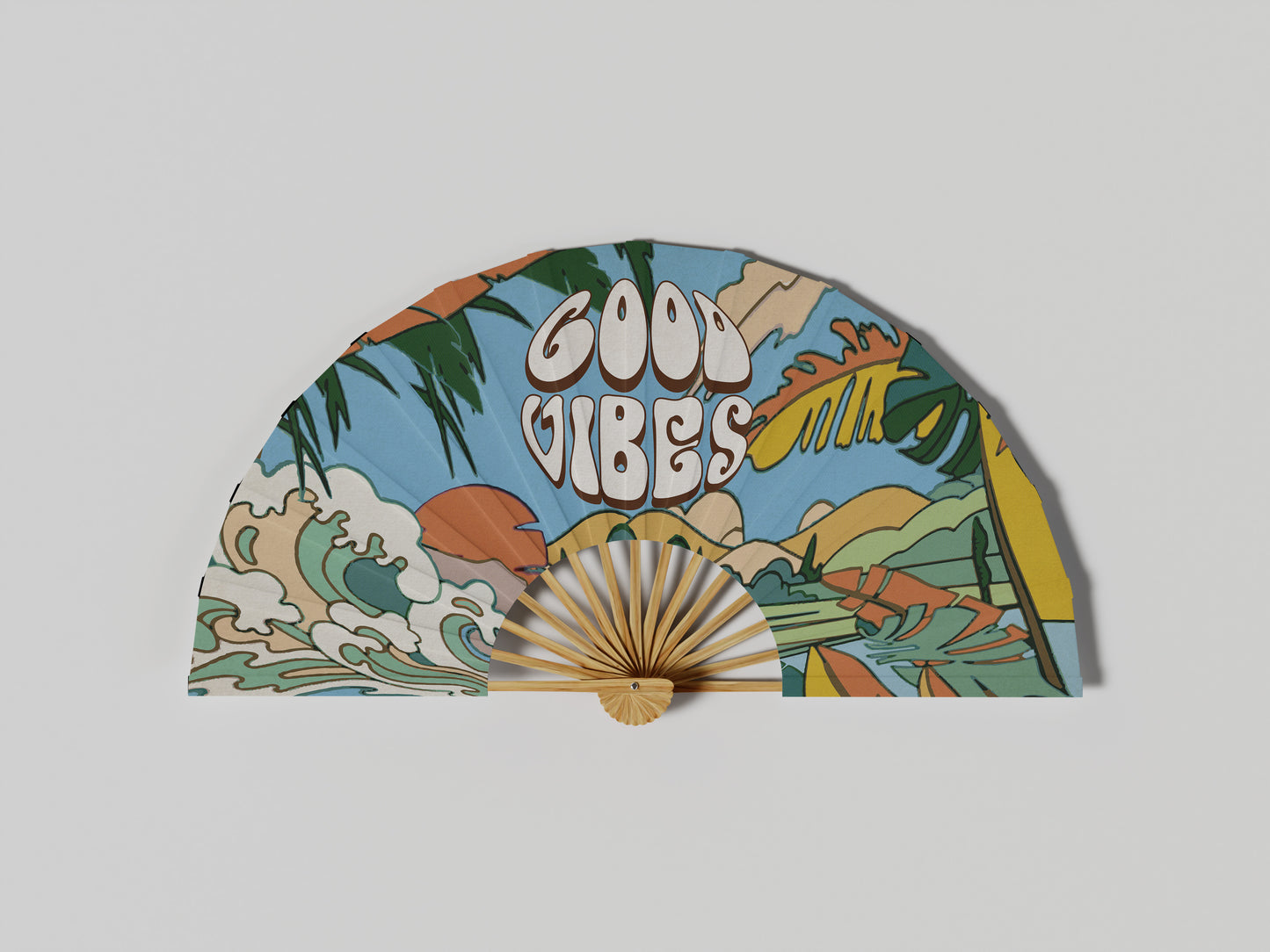 Prop Hand Fan Pride Good Vibes 65x35cm