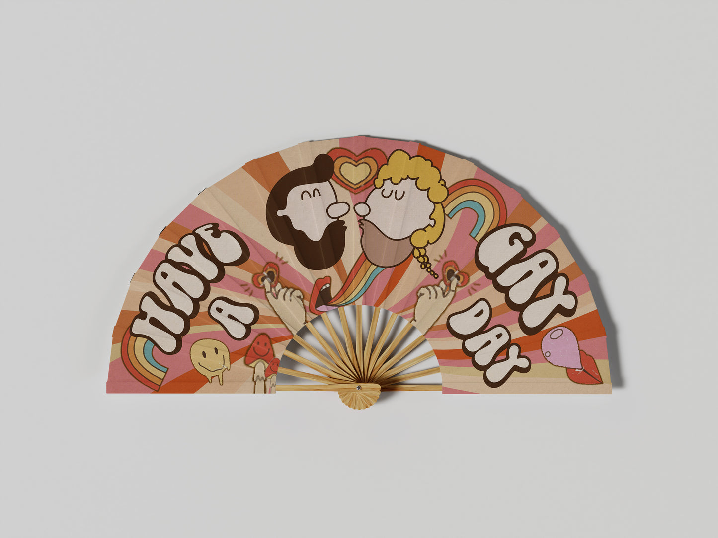 Prop Hand Fan Pride Have A Gay Day 65x35cm