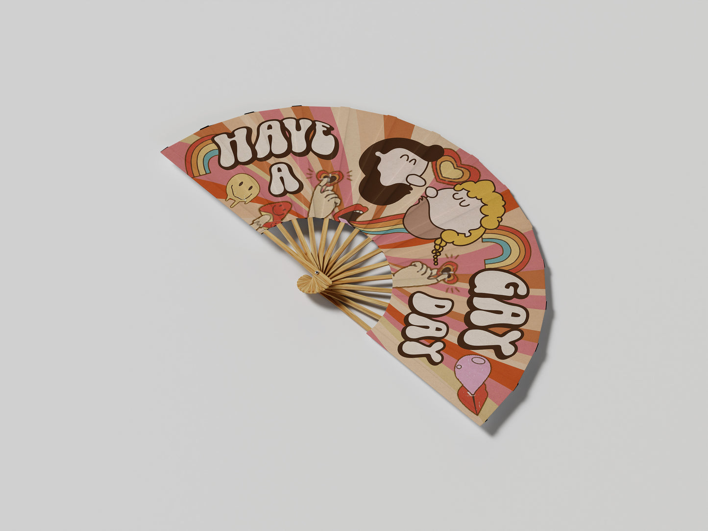 Prop Hand Fan Pride Have A Gay Day 65x35cm