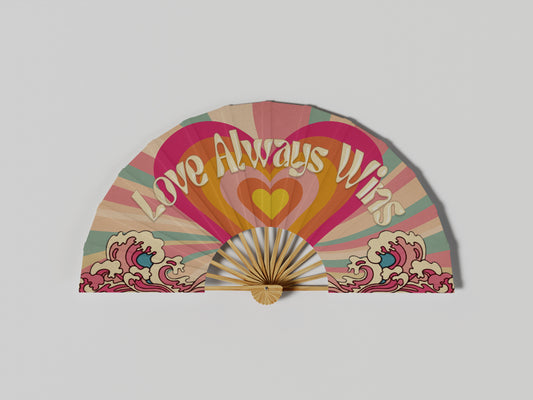 Prop Hand Fan Pride Love Always Win 65x35cm