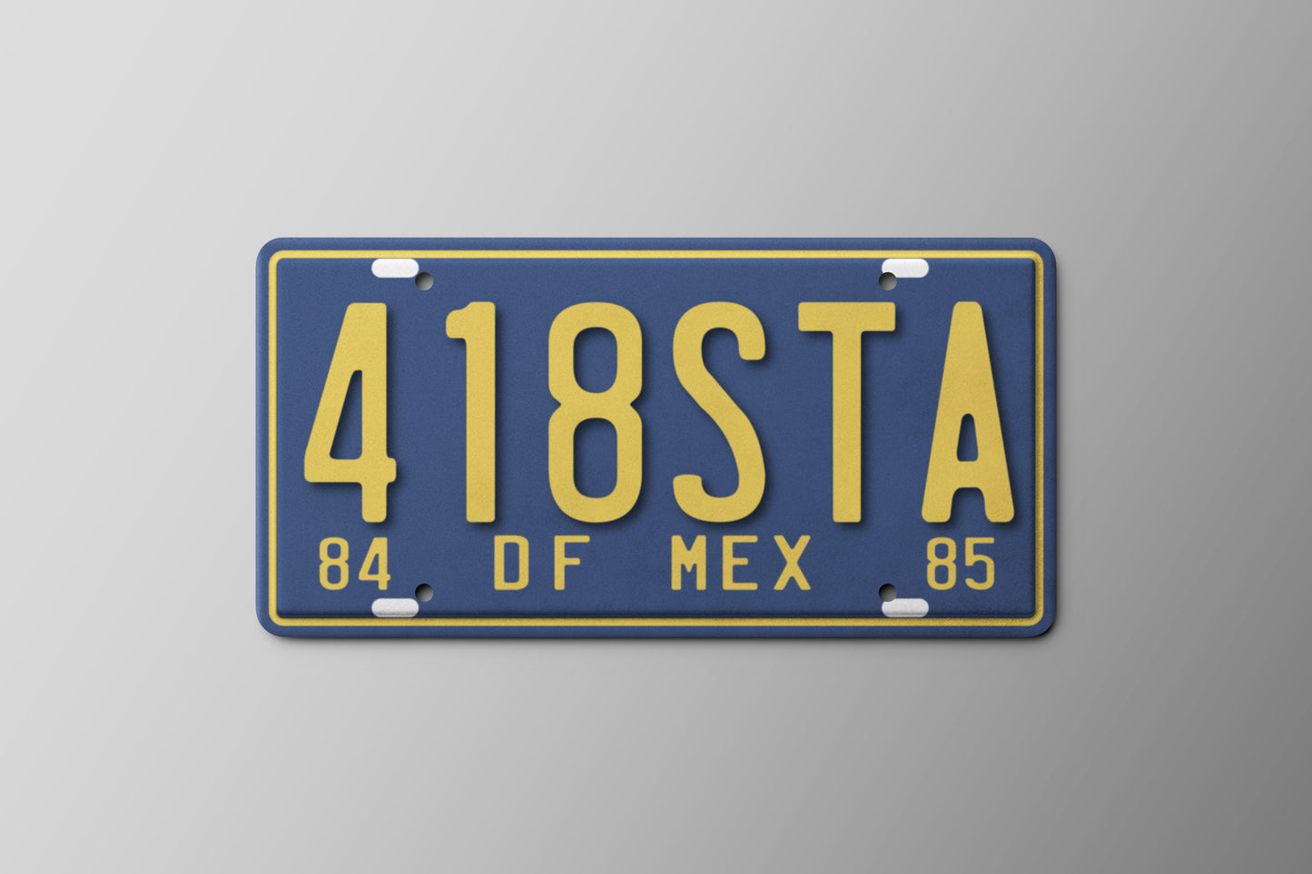 Prop License Plate Mexico Blue 30x15cm