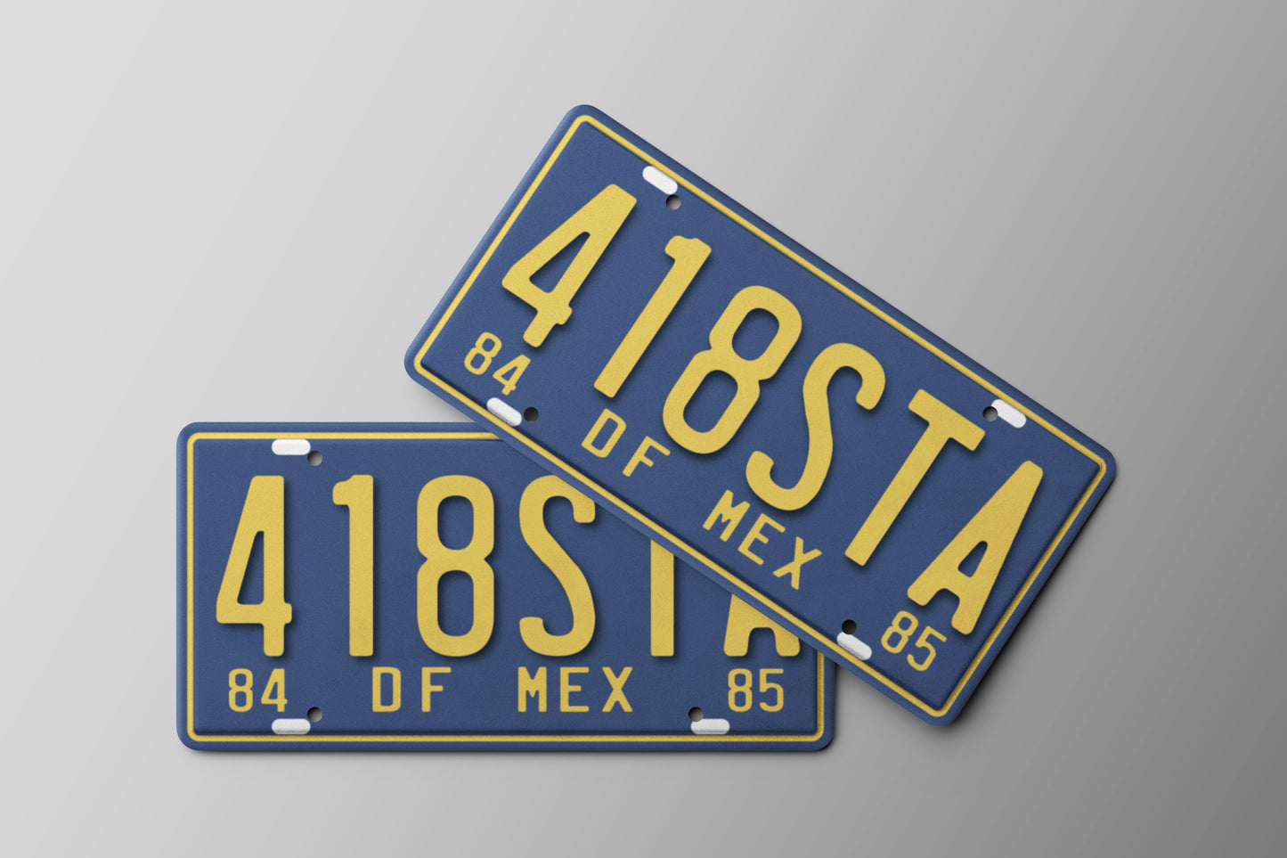 Prop License Plate Mexico Blue 30x15cm