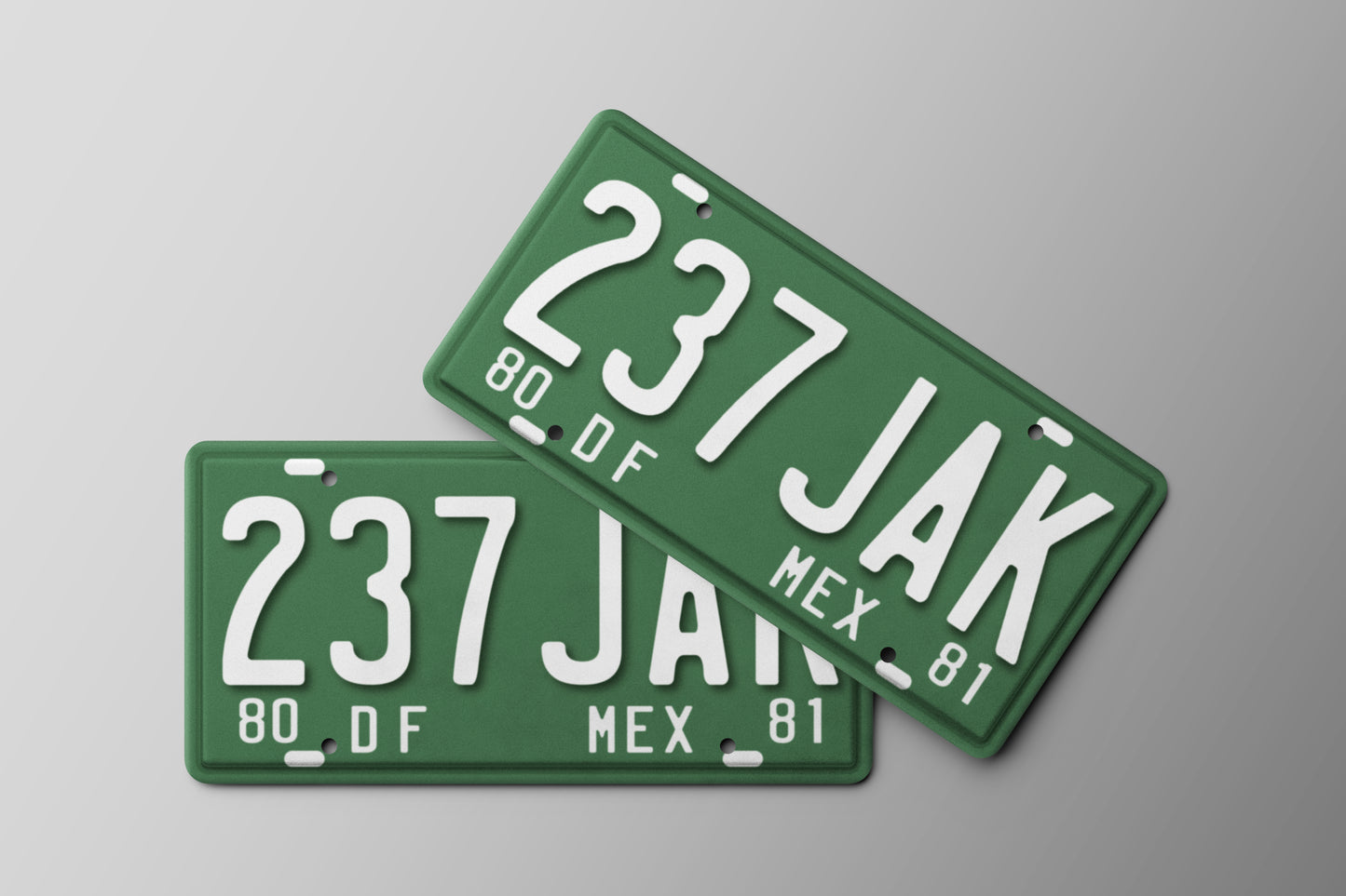 Prop License Plate Mexico Green 30x15cm