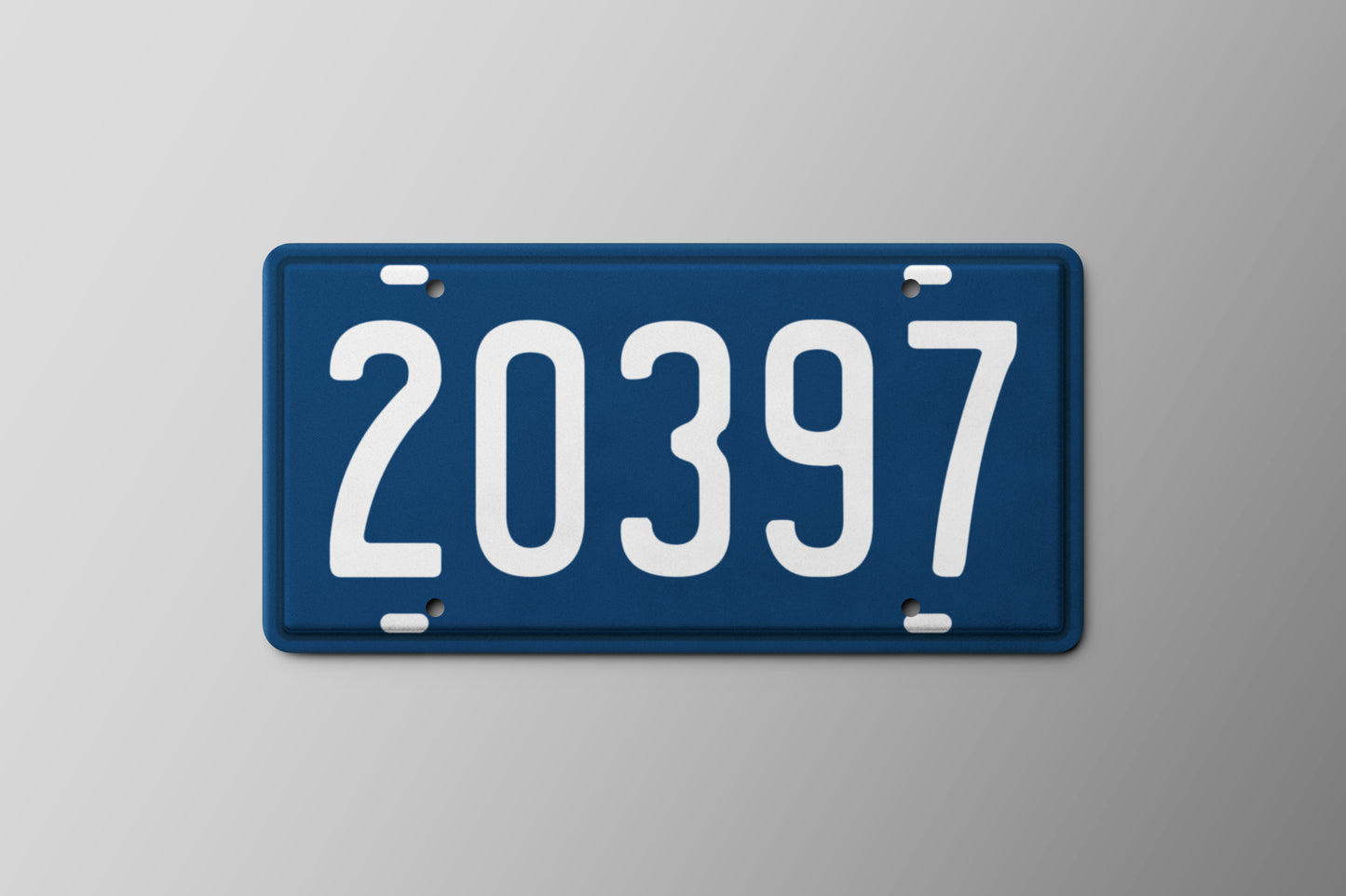 Prop-License Plate Mexico Police Blue 30x15cm