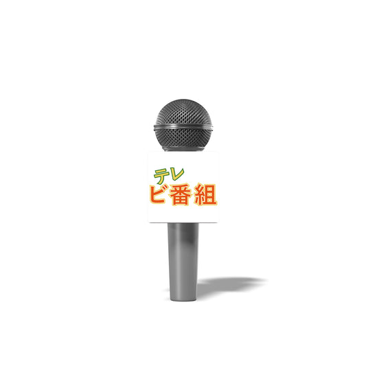 Prop Microphone Japanese Words Squares 28x21.5cm