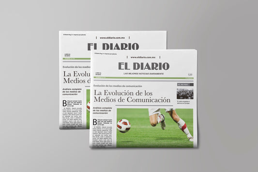Prop Newspaper Daily News El Diario Green 23x43cm