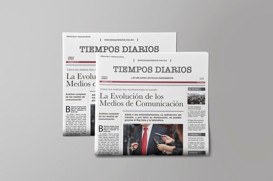 Prop Newspaper Daily News Tiempos Diarios Red 23x43cm