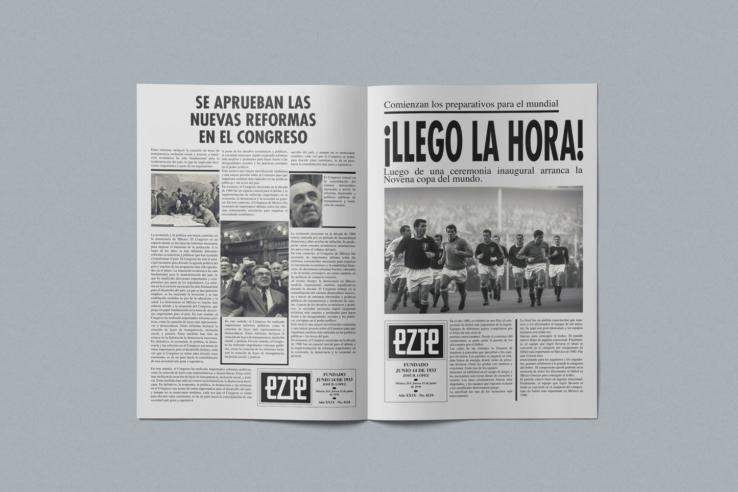 Prop Newspaper El Estado 55.8x43.1cm