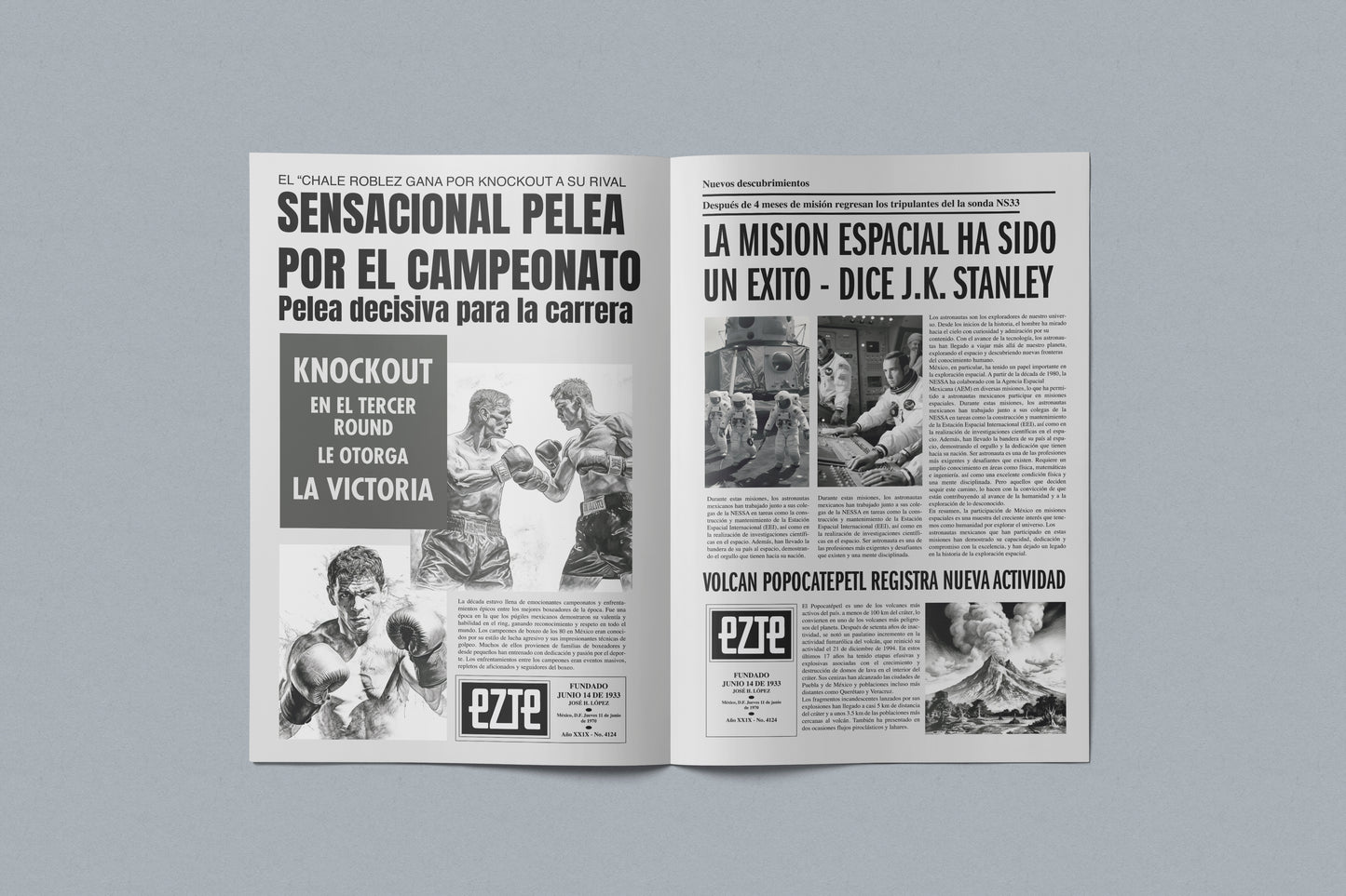 Prop Newspaper El Estado 55.8x43.1cm