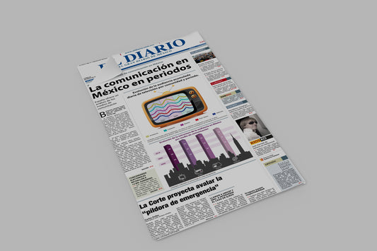 Prop Newspaper Mexican Communication 21.6x41cm